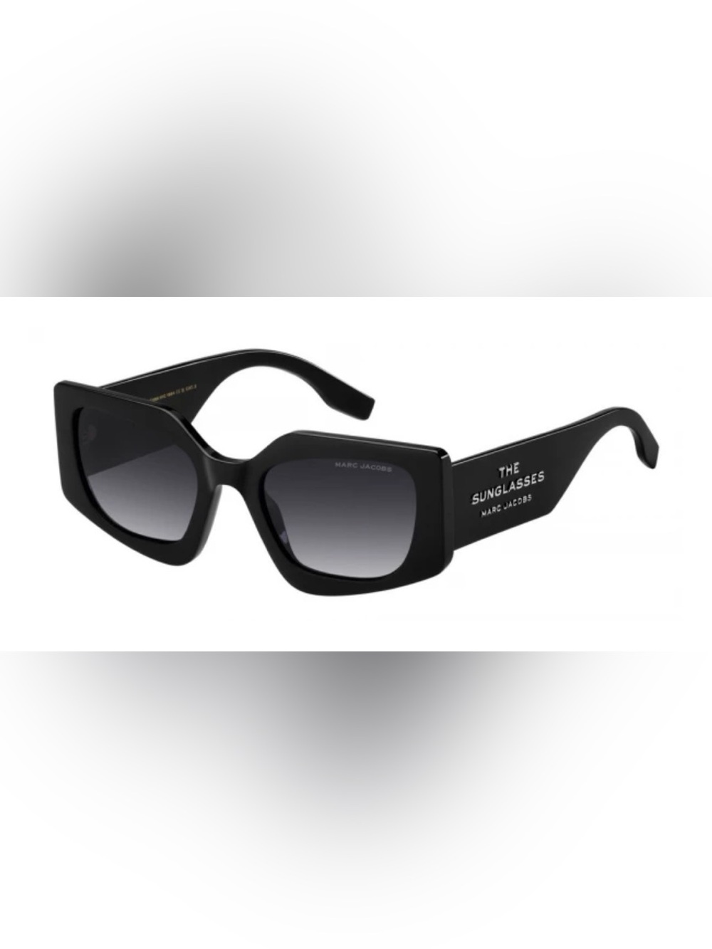 Marc Jacobs MARC 774/S Bold Black Sunglasses Gradient Gray Lenses 53-21-145 NWT